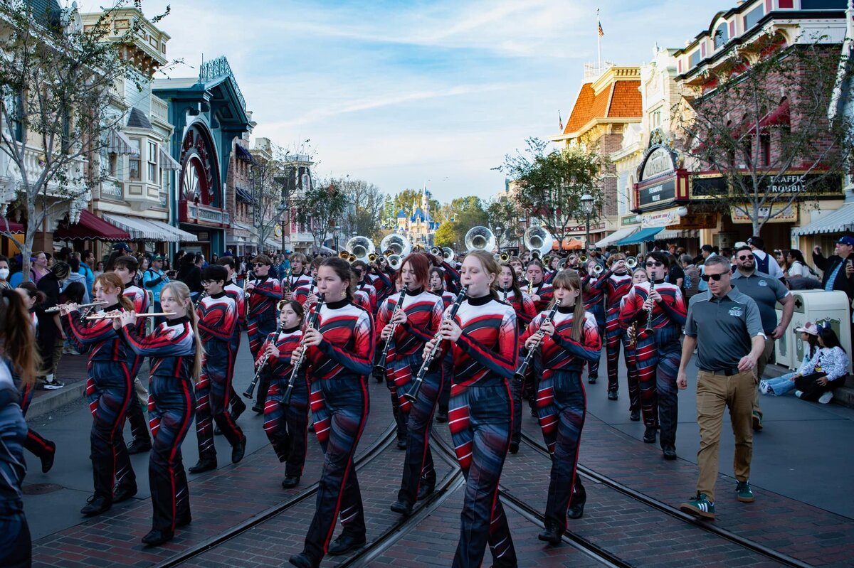 marching band performance at Disneyland